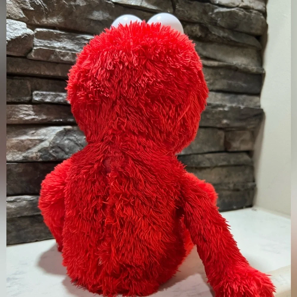 Vibrant Red and Orange Bird Toy with Plush Texture